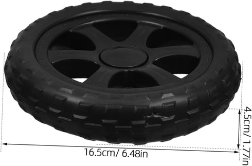 2pcs Heavy Duty Utility Cart Wheels Rubber Replacement Casters for Shopping Trolley Shock Absorbing Rolling Cart