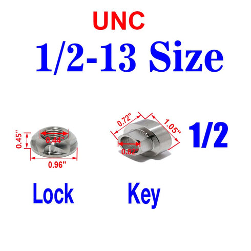 VOSANTU 1/2-13 304 13TPI Safety,(4 1 Stainless Steel Anti-Theft Locking Nuts Security Hardware Kit for Mountain Bike