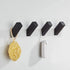 YJ YANJUN Black Towel Hooks - 4 Pack Wall Mounted Stainless Steel Robe Coat Hooks for Bathroom & Kitchen