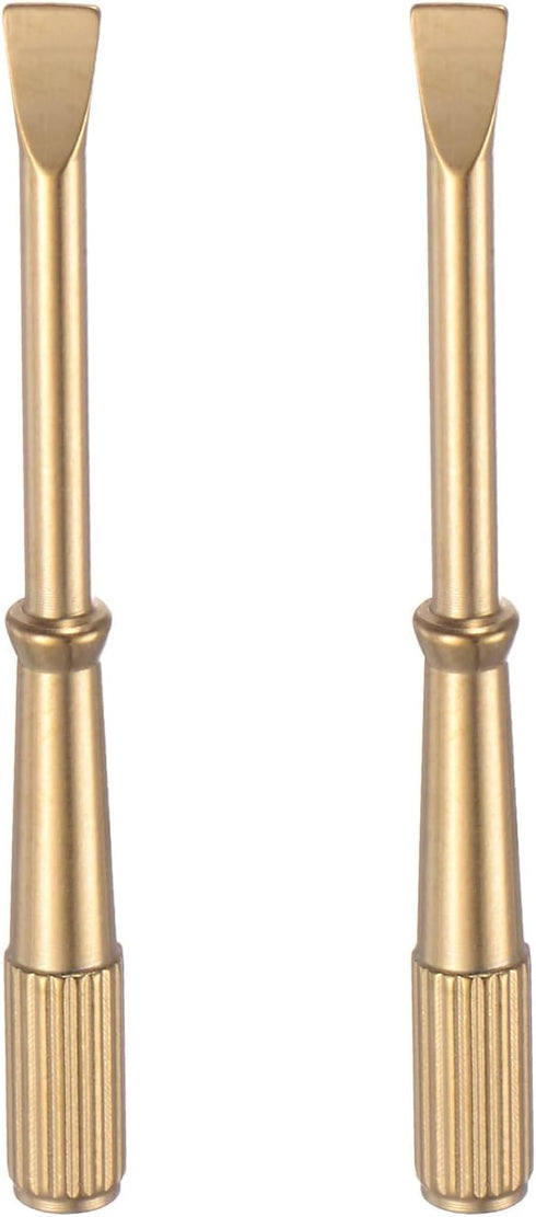 2pcs Mini Bracelet Screwdriver, 4mm Titanium Steel Slotted Screw Driver with 5mm Width Non-slip Handle