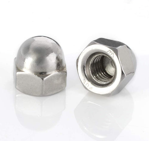 3/8-16 Acorn Cap Hex Nuts, 304 Stainless Steel 18-8, Bright Finish, 15 PCS