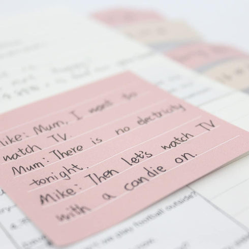 Pink Lined Sticky Notes Set, 240 Sheets Square Lined Sticky Notes Pads, 4 Pads/Pack, Pastel Small Sticky Notes
