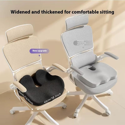 Seat Cushion Orthopedic Memory Foam Back Relief Pillow for Office Chair, Car & Home, Ergonomic Breathable Woven Design