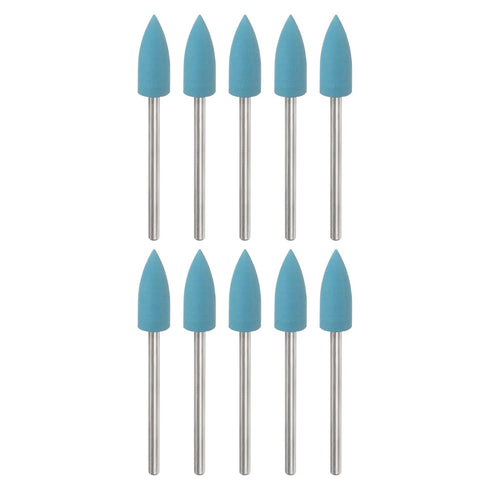 10pcs Rubber Silicone Polishing Bit Buffing Wheels 2000 Grit 6mm Dia Mounted Grinding Head for Rotary Tool