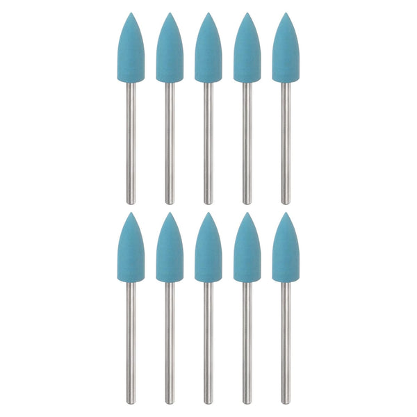 10pcs Rubber Silicone Polishing Bit Buffing Wheels 2000 Grit 6mm Dia Mounted Grinding Head for Rotary Tool