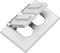 Topaz Electric WCH1DUPW Duplex Horizontal Cover, White