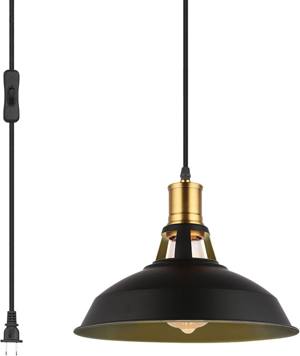 EE Eleven Master Chandeliers Pendant Light with Plug in 15Ft Braided Cord