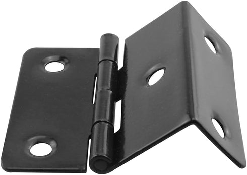 JCBIZ 4PCS Black Five-Hole Folding Hinge Shutter Hinge for Chest, Cabinet, Furniture