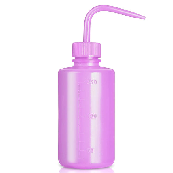 250ML Premium Tattoo Bottle - 8oz Squeeze Bottle for Eyelash Rinse, Easy to Carry (Translucent Purple)