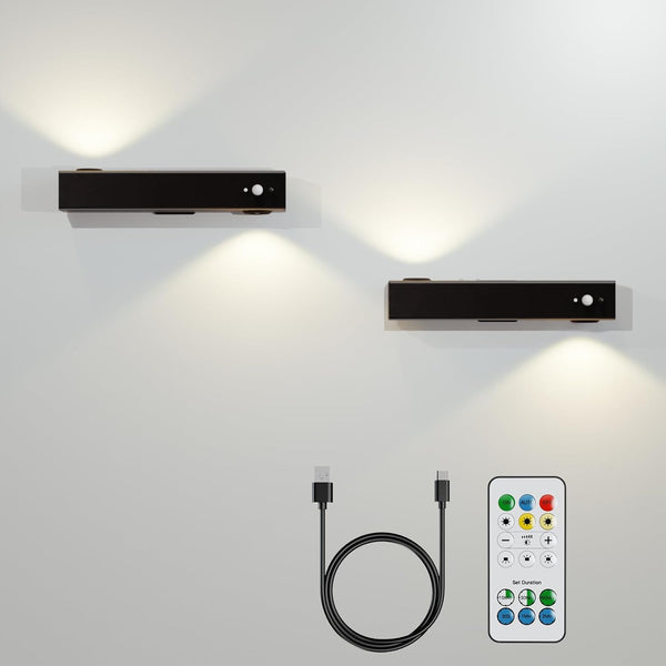 Motion Sensor Wall Light with Remote Control, Rechargeable Magnetic Wall Light, Wireless