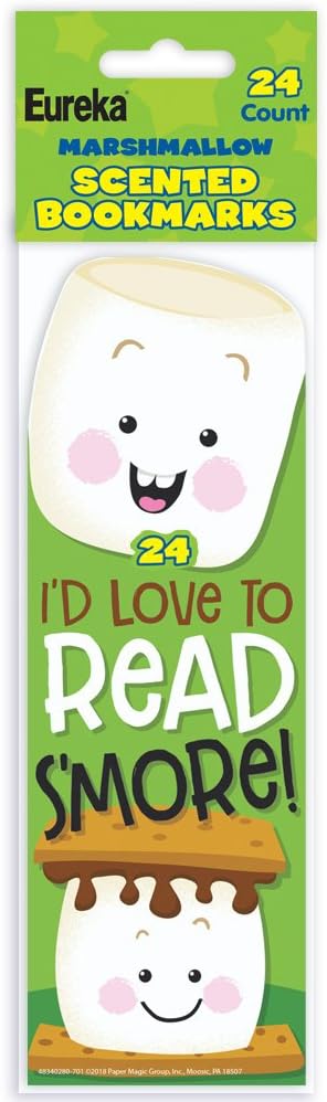 Eureka Marshmallow Scented Bookmarks, Pack of 24