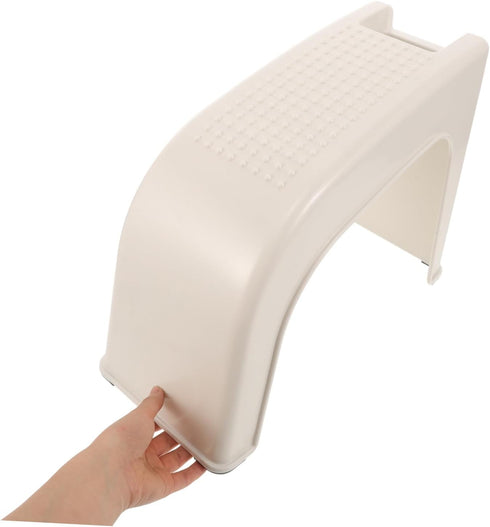 FOMIYES Non Slip Footrest Stool for Shaving Legs Comfortable Plastic Step Stool for Bathroom Shower and Bedroom Use