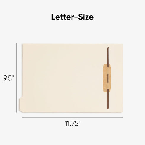 Smead Stackable Folder Dividers with Fasteners, 25 Count, Manila, Letter Size, Bottom 1/5-Cut Tab