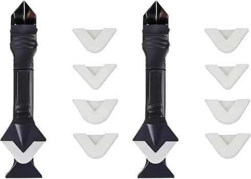2 Pack 3-IN-1 Caulk Tool, for Removal and Application in Bathroom, Kitchen, and Window Sealing
