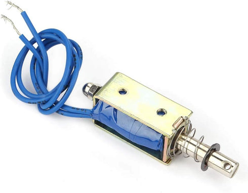 DC Electromagnet, 6/12/24V 300mA Pull Push Type for Food Machine Textile Machinery, 10mm Retractable Range