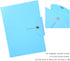 Expanding File Folders, Blue 5 Layer Document Folder, PVC Plastic Envelope with Magnetic Closure