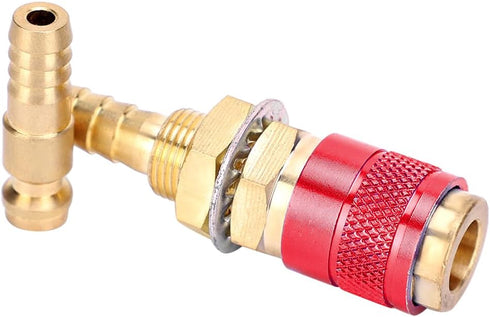 8mm Pair of Water Cooled & Gas Adapter Fitting Quick Connector Set for MIG TIG Welder Torch(Red)