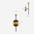 1-Light 3045K 230LM KSANA Modern LED Wall Sconce, Black Gold Sconce Wall Light Fixture with Electroplated Brass Finish