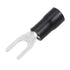 uxcell 50Pcs SV1.25-4S Insulated Fork Spade U-Type Wire Connector Electrical Crimp Terminal 22-16AWG Black