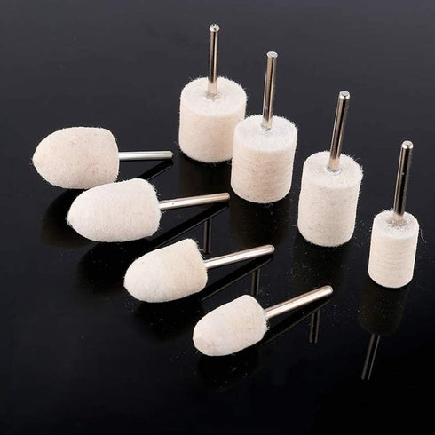 Wool Felt Mounted Mandrel Polishing Buffing Wheels - Grinding Bits Grinder Head Polish Watch Tool Accessories