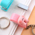 Pink Cute Mini Stapler with Cartoon Design, Portable Key Chain Organizer for Office Supplies, School