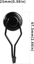E BAVITE Swivel Swing Black Magnetic Hooks, 60lbs Heavy Duty Neodymium Hooks, Pack of 8