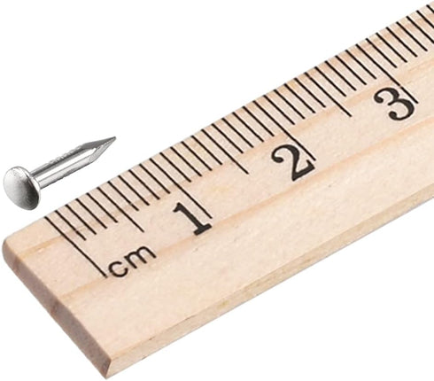 uxcell Small Tiny Hardware Nails Carbon Steel 1.7X9mm for DIY Decorative Wooden Boxes, 500pcs Silver Tone