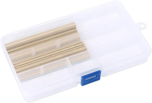Glarks 18Pcs Brass Solid Round Rod Lathe Bar Stock - Assorted for DIY Craft Tool, Diameter 2.5-8mm