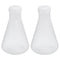 PATIKIL 250ml Plastic Erlenmeyer Flask, Clear, 2 Pack Narrow Mouth Conical Flask with Screw Caps for Laboratory
