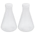 PATIKIL 250ml Plastic Erlenmeyer Flask, Clear, 2 Pack Narrow Mouth Conical Flask with Screw Caps for Laboratory