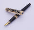 Lanxivi Duke Sweet Heart Pattern Gold Trim Fountain Pen with Sapphire Jewelry Pen Pouch
