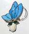 Unknown Stain Glass Baby Blue Butterfly Night Light