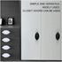 2Pcs White Self-adhesive Cupboard Handles, Modern Minimalism Cabinet Pulls for Drawer, Refrigerator Door, Easy