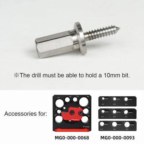 Toolcool Dowel Maker Accessories, Stock Holder Screw Nail Drill Adapter for Attaching Stock to The Drill