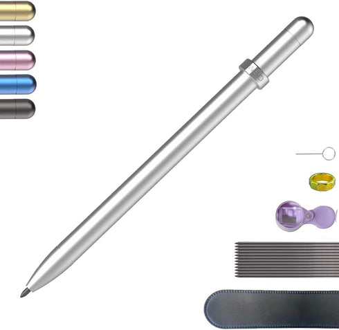 WSD 2.0mm Mechanical Pencil, Drawing Pencils, Sketch Pencils, Magnetic Control Pencil, 2B Silver Refills