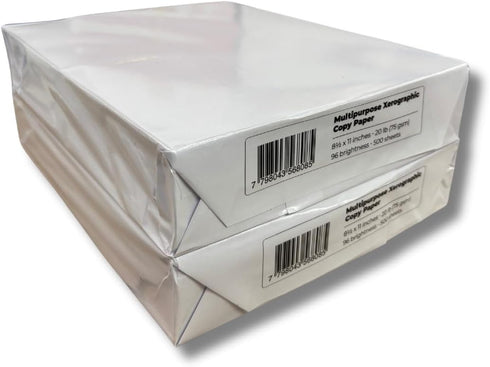 Generic Multipurpose Copy Paper, 8.5 x 11 Inches, 20 lb, 96 Brightness, 500