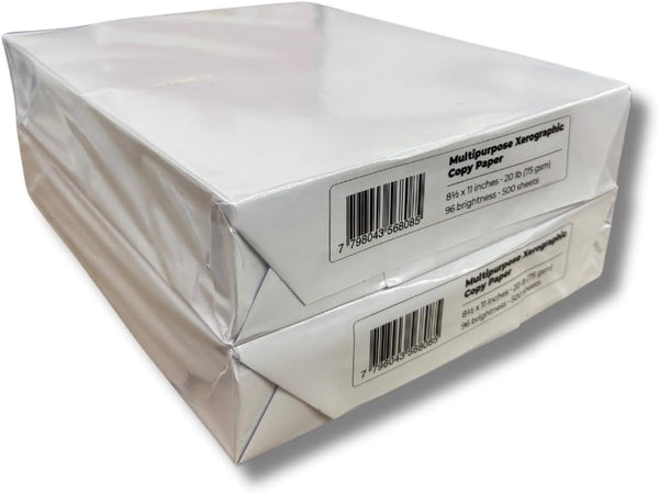 Generic Multipurpose Copy Paper, 8.5 x 11 Inches, 20 lb, 96 Brightness, 500