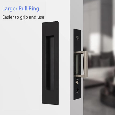 Dontay Pocket Door Edge Pull Brushed Nickel, Hidden Handle for Sliding Door Pull Hardware, Flush Design