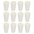 MECCANIXITY Rubber Tapered Plug 8mm to 13mm Solid Test Tubes Bungs, 12 Pieces White