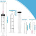 24 Pack Disposable 20ml/cc Syringes with Needle 18G 1.5”, Sterile Measuring Syringe Tool for Scientific Labs