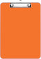 Rimilak Plastic Clipboards with Low Profile Metal Clip, Translucent Clip Board, 12.5 x 9 Inch, Orange