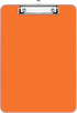Rimilak Plastic Clipboards with Low Profile Metal Clip, Translucent Clip Board, 12.5 x 9 Inch, Orange