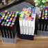Chris.W 2 Pack 40-Slot Art Markers Pen Holder, Clear Desk Stand Organizer Storage Tray