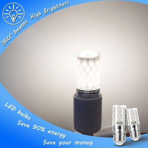 E26 60 Bulbs, E26 7W 6000k Bulbs 750lm, E26 Bulbs, Non-Dimmable, 4Pack Heifymi Watt Replacement Led Candelabra Corn