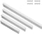 KGUDYS 4-Piece Finger Edge Pull Handles,Kitchen Cabinet Handles,Aluminium Furniture Handles,L-Shaped Invisible Handles,for Bedside