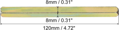 uxcell Door Knob Spindle, Spare Door Handle Spindle Bar, 120mm Long Door Spindle Replacement Door Handle Parts, Gold by uxcell