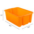 Really Good Stuff Stacking Bins, 14" x 10" x 5 ¾" - 4 Pack, Neon Stackable Storage Bins