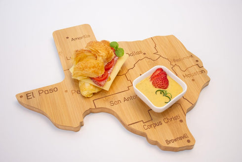 Unique Texas-Shaped Eco-Friendly Bamboo Cutting Board