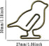 Funny Cute Paperclips Bird Paper Clip JruiZhp 50pcs Creative Decorative Bookmark Gold - Suitable for Home, School, and Office Use - Metal Stationery Paper Clip (Bird) by JruiZhp