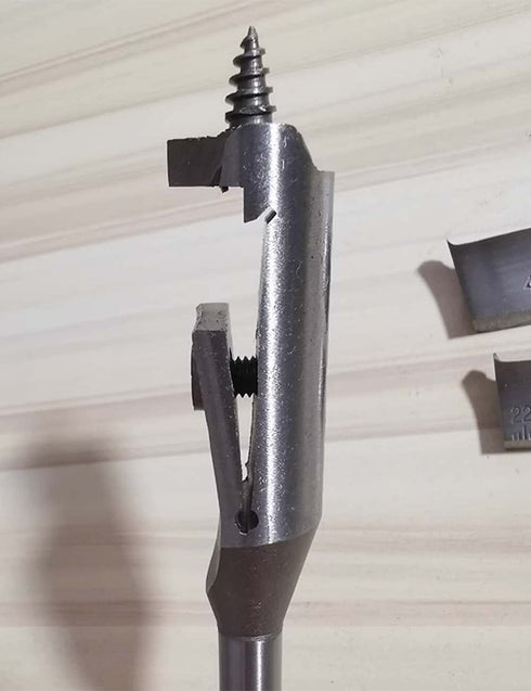 22-77mm Adjustable Spade Bit Expansive Flat Woodworking Boring Drill Bit Blades Cutters Set